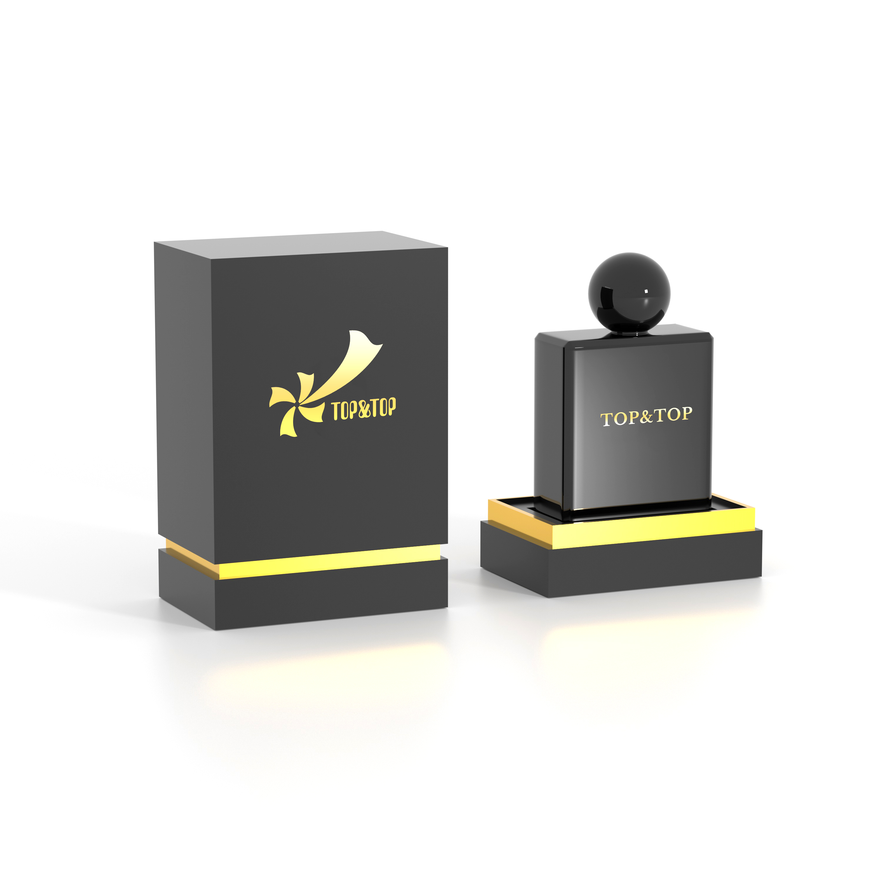 Черная парфюмерная коробочка